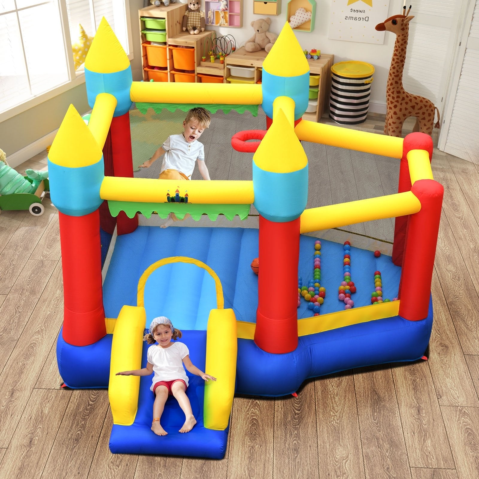 Kid's Inflatable Bouncer with Jumping Area and 480W Blower Bounce House   at Gallery Canada