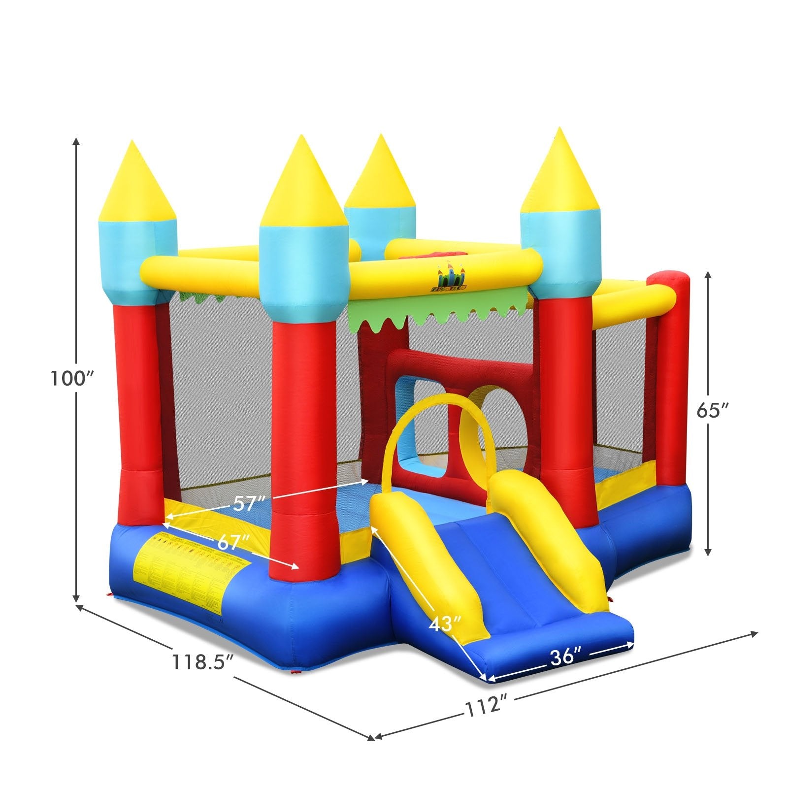 Kid's Inflatable Bouncer with Jumping Area and 480W Blower Bounce House   at Gallery Canada