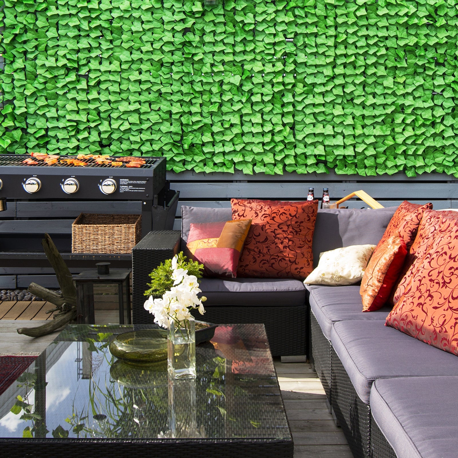 118 x 39 Inch Artificial Ivy Privacy Fence for Fence and Vine Decor, Light Green Decorative Fencing & Flooring at Gallery Canada
