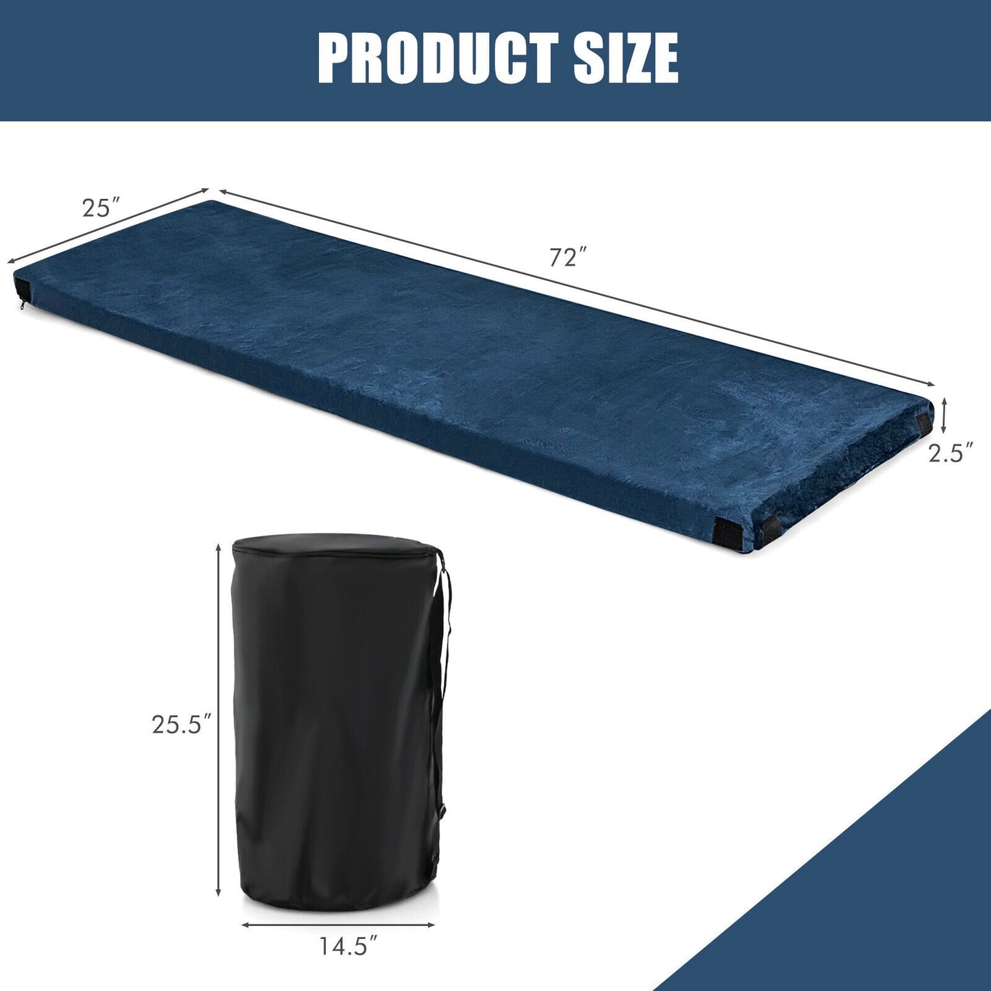 Lightweight Portable Memory Camping Mattress, Black Air Mattresses & Sleeping Bags   at Gallery Canada