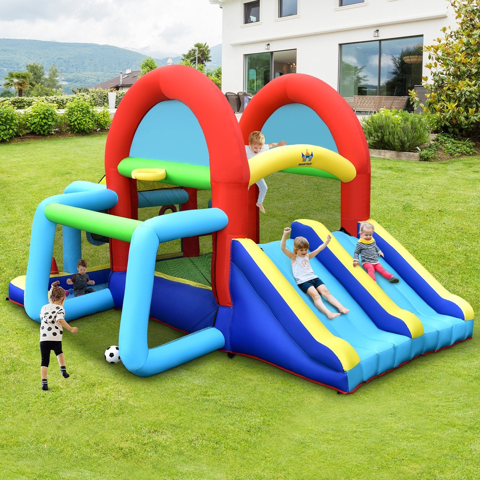 Inflatable Jumping Castle Bounce House with Dual Slides without Blower Bounce House   at Gallery Canada