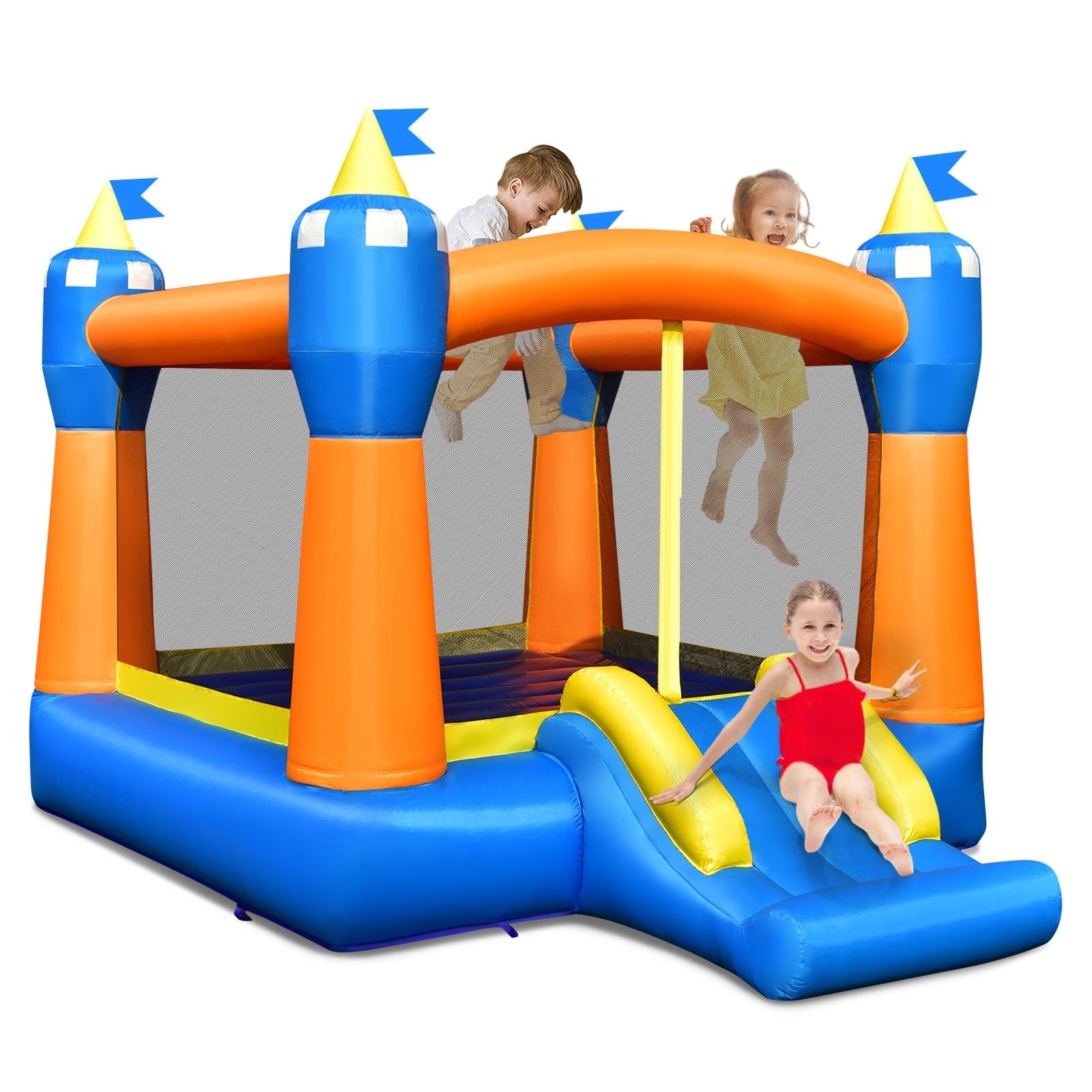 Kids Inflatable Bounce House Magic Castle with Large Jumping Area without Blower Bounce House   at Gallery Canada