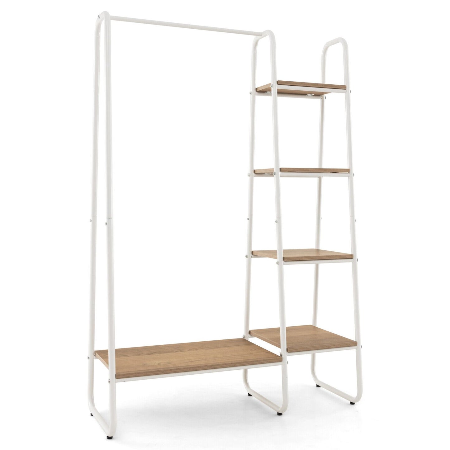 Clothes Rack Free Standing Storage Tower with Metal Frame, Natural Clothing & Closet Storage   at Gallery Canada