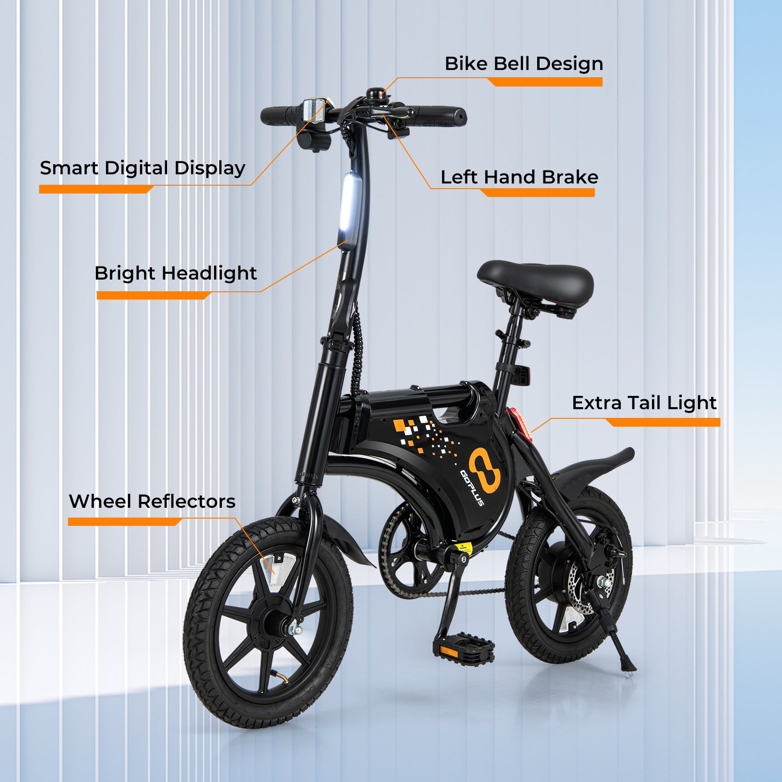 Electric Bike for Adults Folding Electric Bicycle with 350W Motor and 36V Battery, Black Exercise Machines at Gallery Canada
