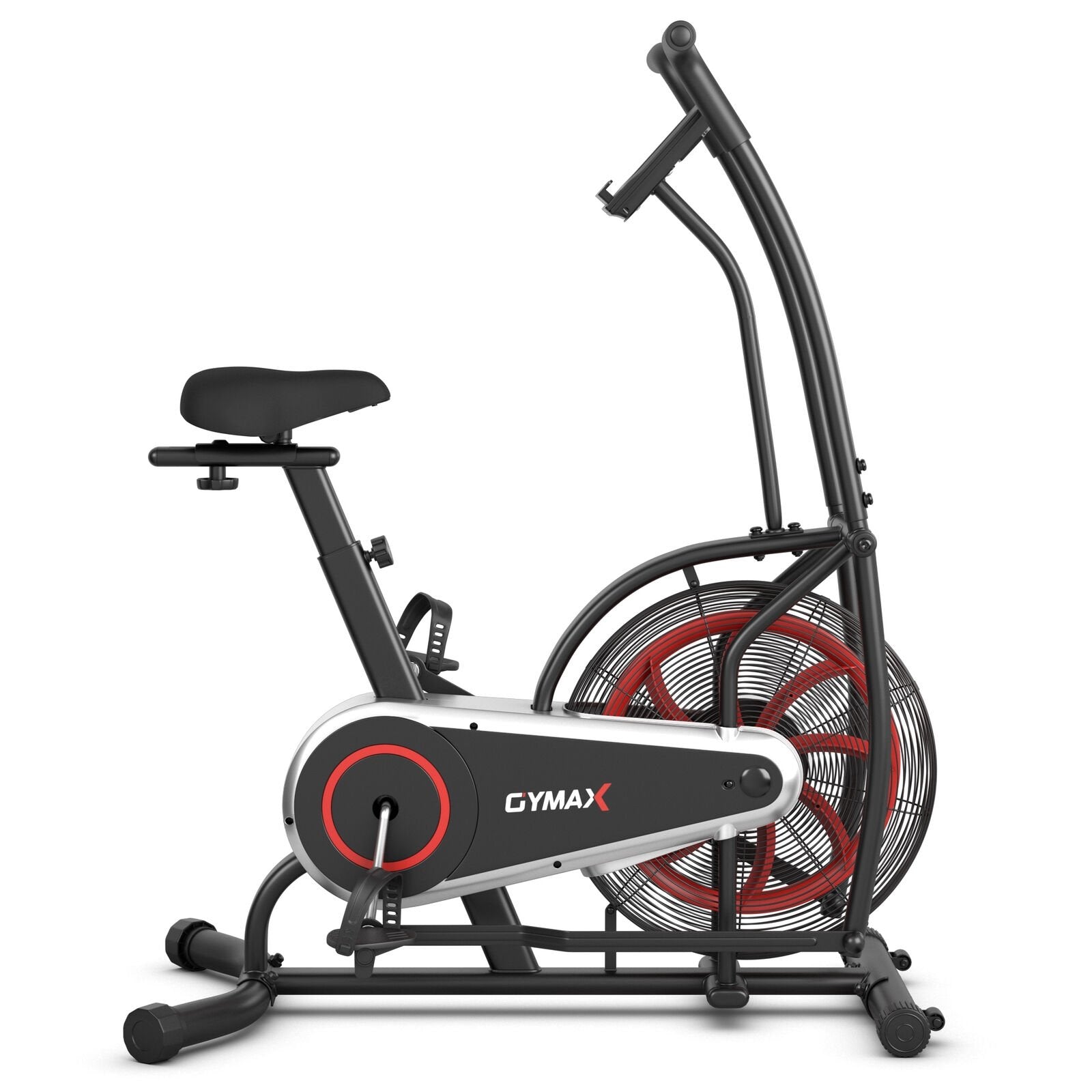 Upright Air Bike Fan Exercise Bike with Display Unlimite Resistance and Adjustable Seat, Black Exercise Bikes   at Gallery Canada