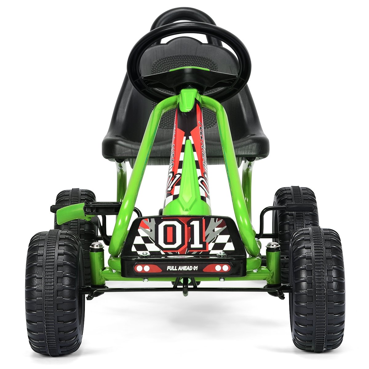 4 Wheel Pedal Powered Ride On with Adjustable Seat, Green Powered Ride On Toys   at Gallery Canada