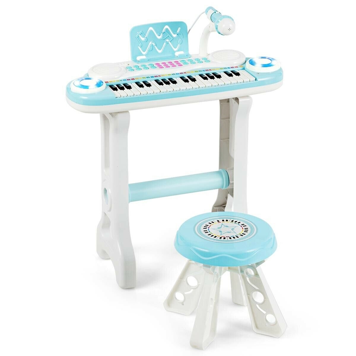 37-key Kids Electronic Piano Keyboard Playset, Blue Musical Toys   at Gallery Canada