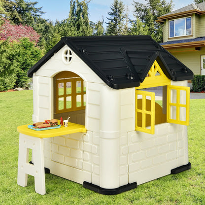 Kid’s Playhouse Pretend Toy House For Boys and Girls 7 Pieces Toy Set, Yellow Play Tents & Playhouse   at Gallery Canada