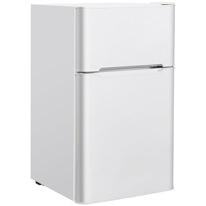 3.2 cu ft. Compact Stainless Steel Refrigerator, White - Gallery Canada