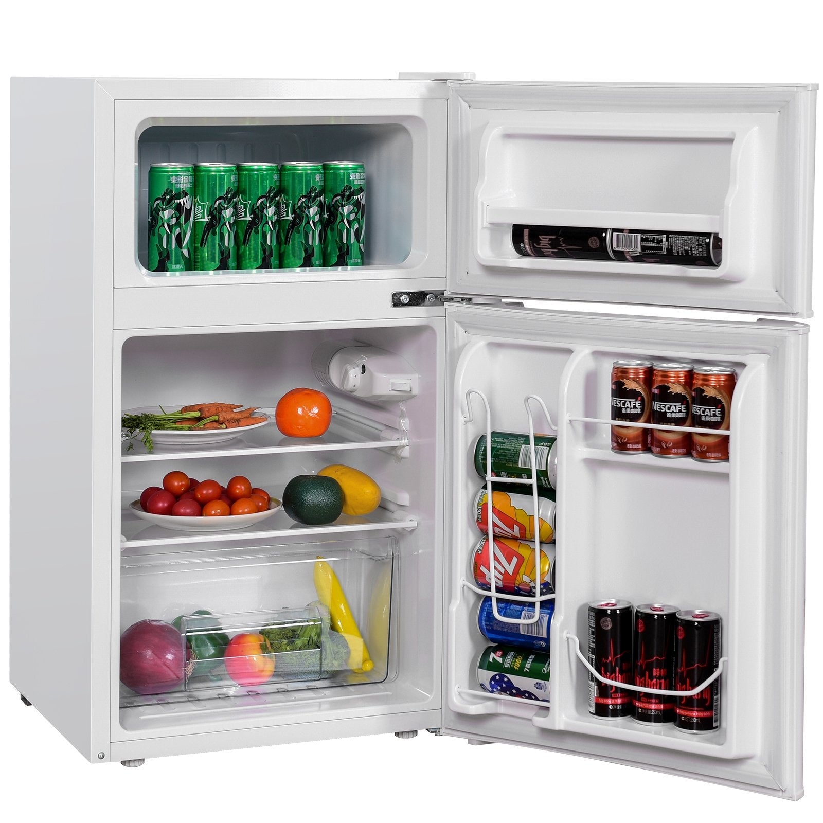 3.2 cu ft. Compact Stainless Steel Refrigerator, White Refrigerators   at Gallery Canada