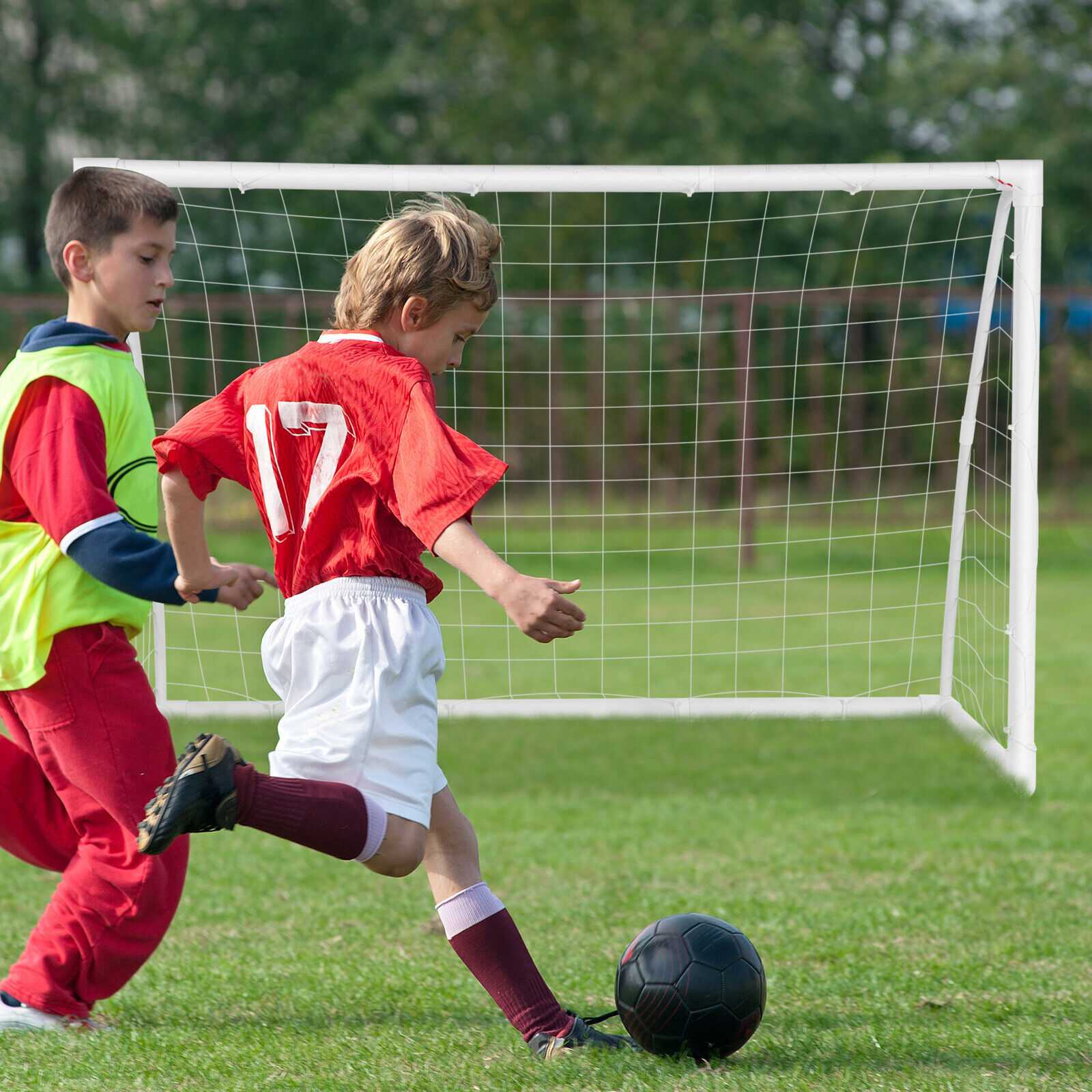 6 x 4 Feet Soccer Goal with Strong UPVC Frame, White Sport Equipments at Gallery Canada