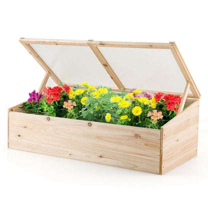 Wooden Garden Portable Greenhouse, Natural - Gallery Canada