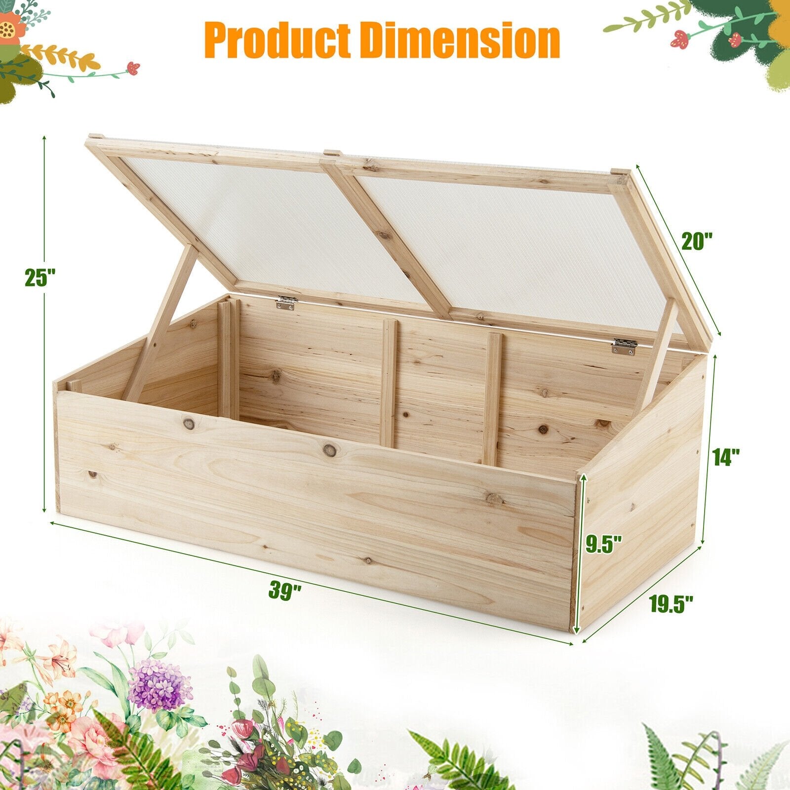 Wooden Garden Portable Greenhouse, Natural - Gallery Canada