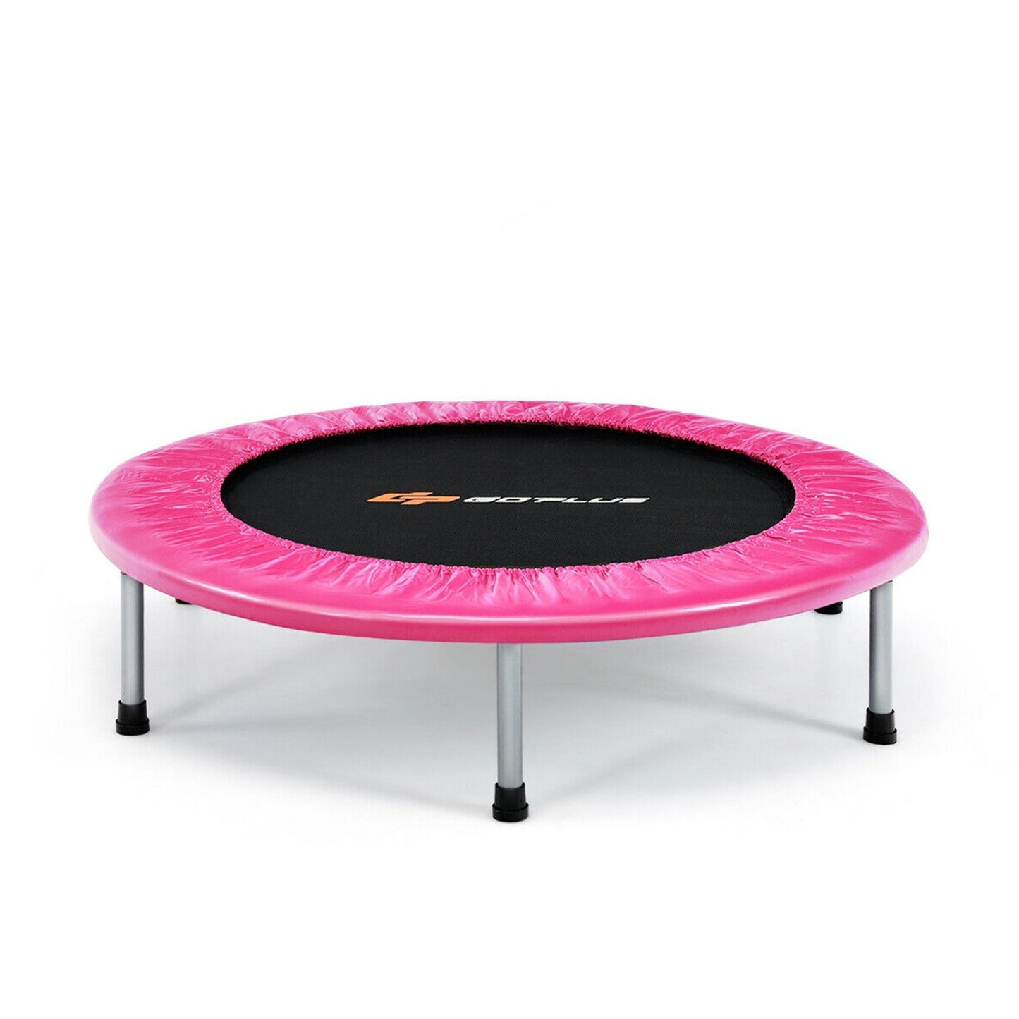 38 Inch Mini Folding Trampoline Portable Leisure Fitness Backboard, Pink Trampolines   at Gallery Canada