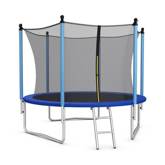 Outdoor Trampoline with Safety Closure Net-10 ft, Blue Trampolines Blue  at Gallery Canada