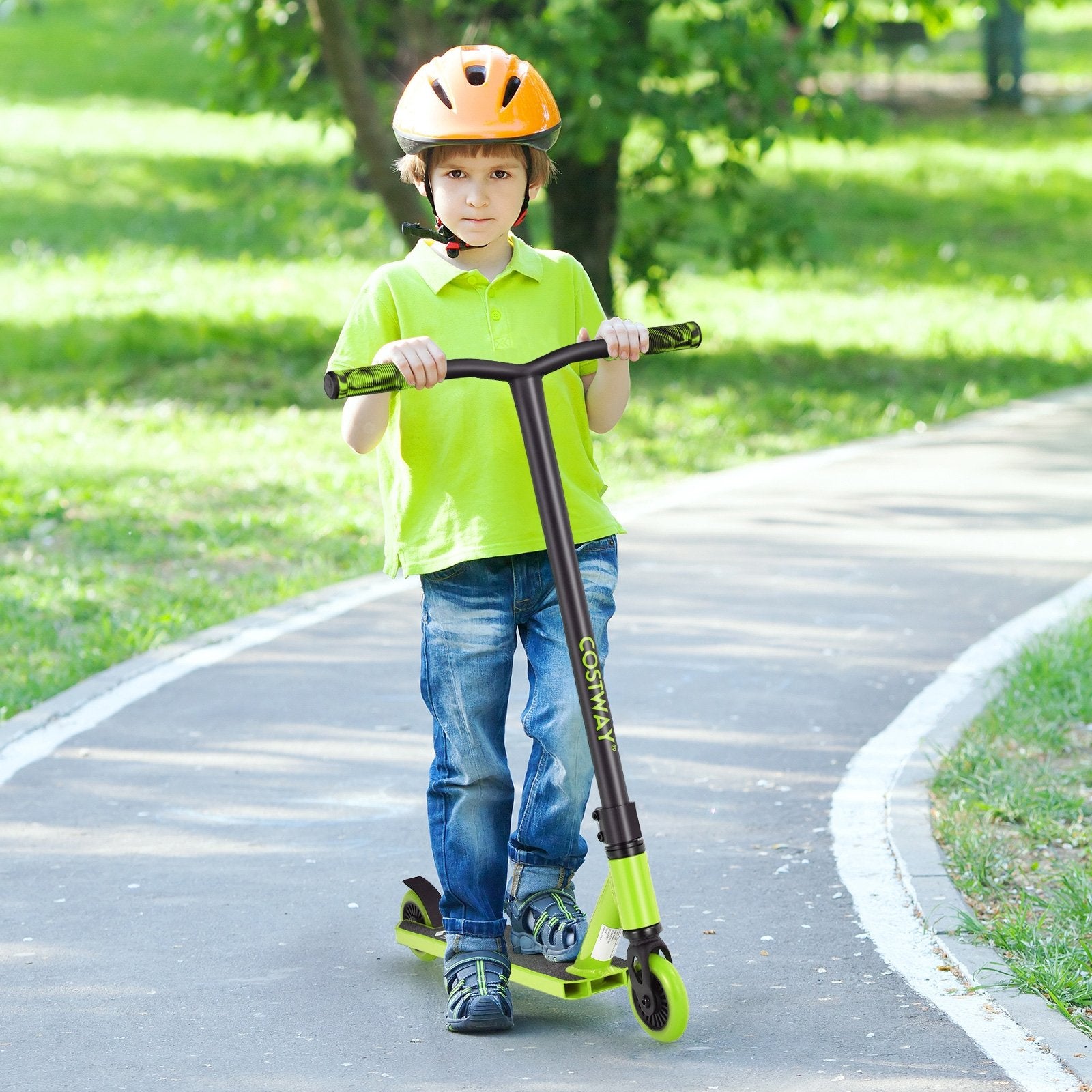 Boys Girls High-End Pro Stunt Scooter Trick Scooter with ABEC-9 Bearings, Green - Gallery Canada