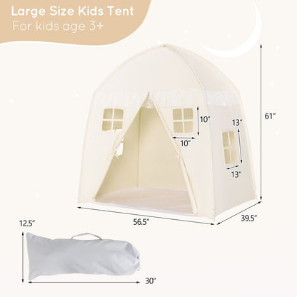 Portable Indoor Kids Play Castle Tent, White - Gallery Canada
