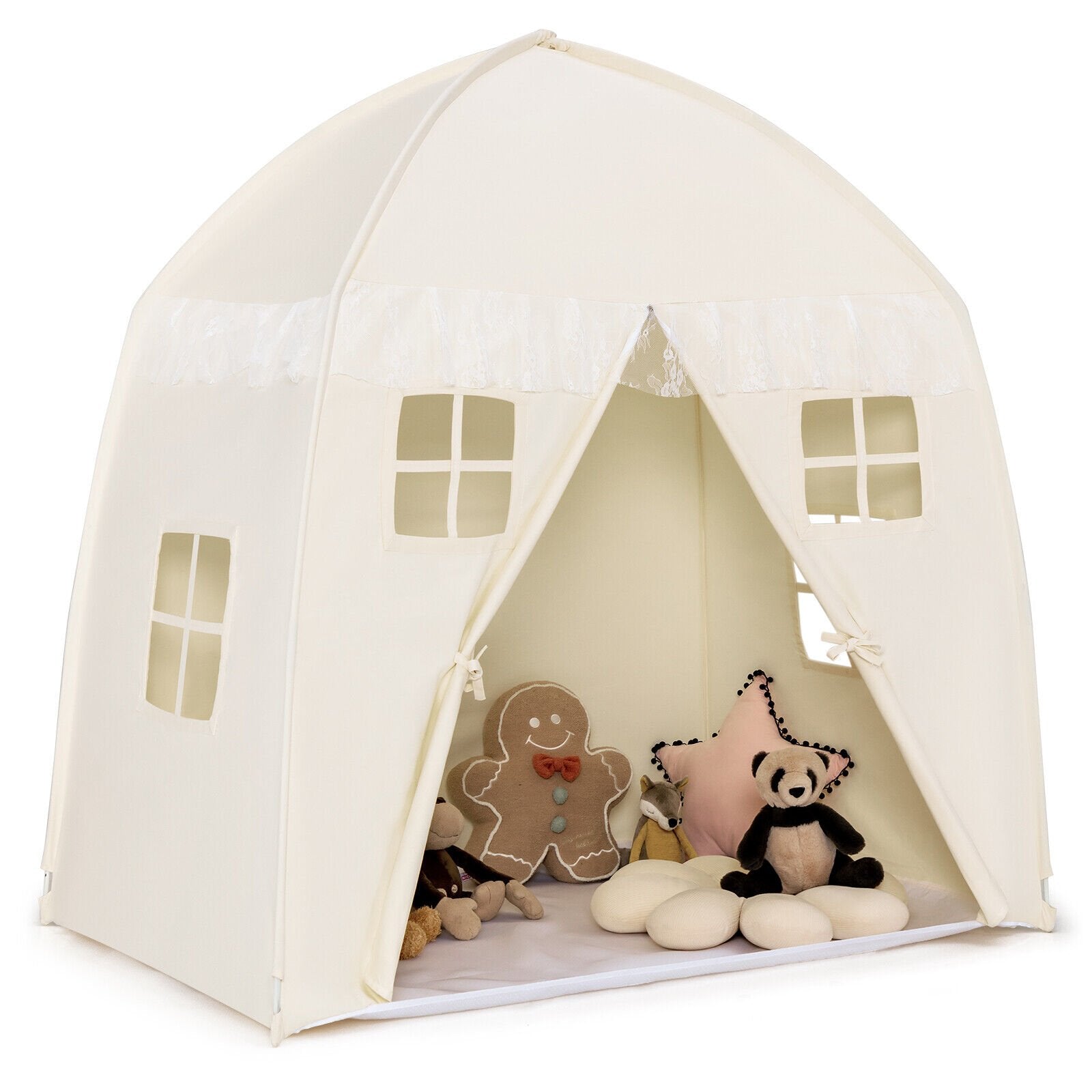 Portable Indoor Kids Play Castle Tent, White - Gallery Canada