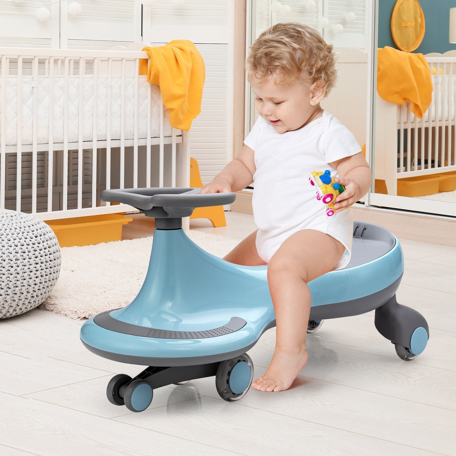 Wiggle Car Ride-on Toy with Flashing Wheels, Blue Push & Pedal Ride On Toys   at Gallery Canada