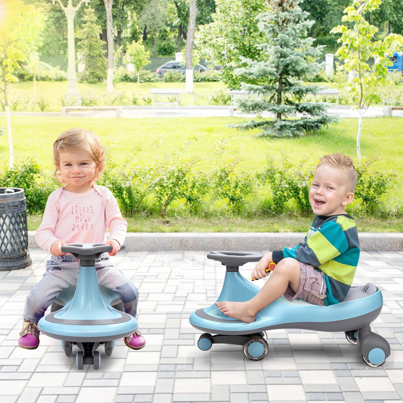 Wiggle Car Ride-on Toy with Flashing Wheels, Blue Push & Pedal Ride On Toys   at Gallery Canada