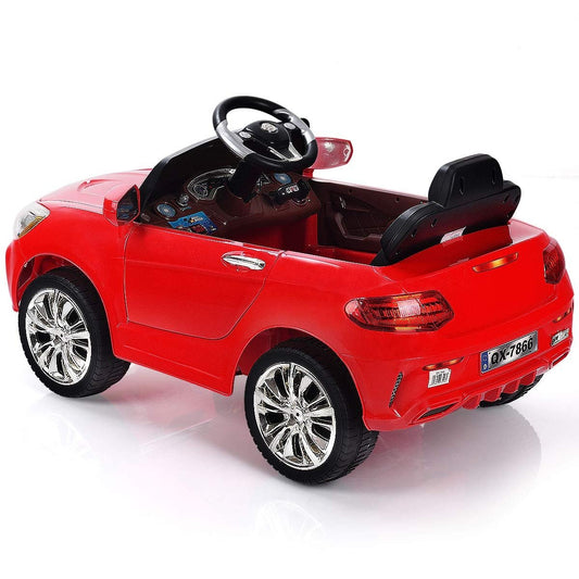 6 V Kids Ride on Car w/ RC + LED Lights + MP3- Red, Red Powered Ride On Toys   at Gallery Canada