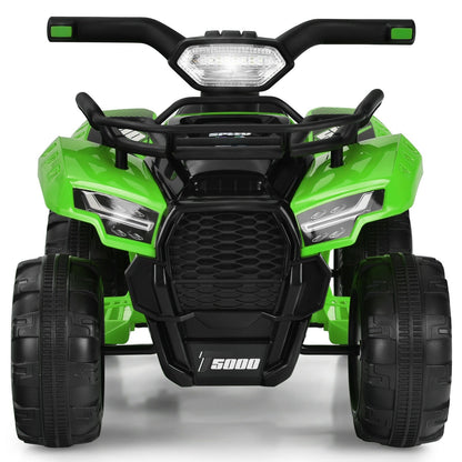 6V Kids ATV Quad Electric Ride On Car with LED Light and MP3, Green Powered Ride On Toys   at Gallery Canada