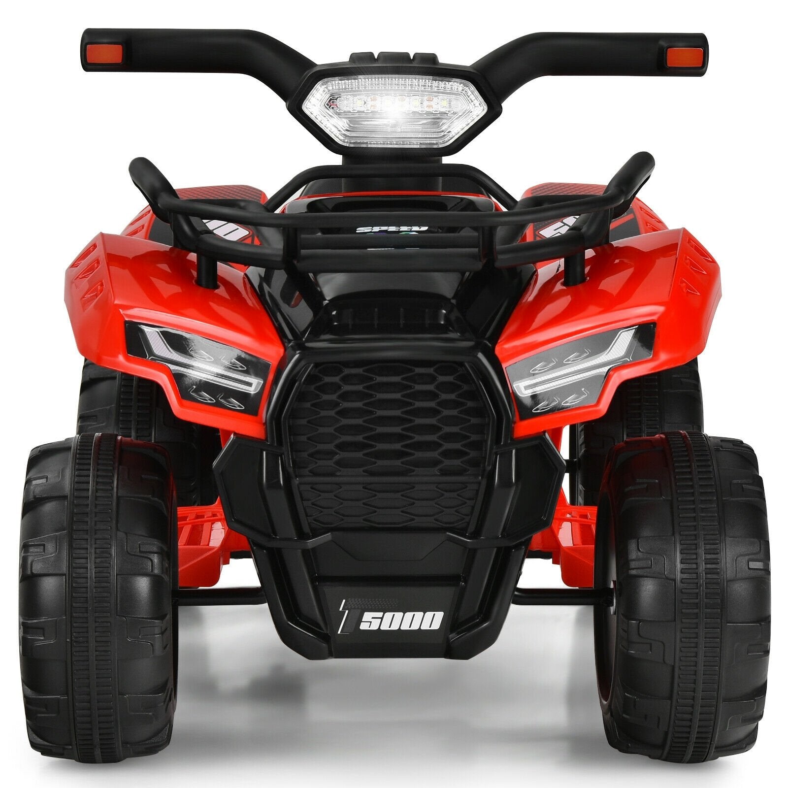 6V Kids ATV Quad Electric Ride On Car with LED Light and MP3, Red Powered Ride On Toys   at Gallery Canada