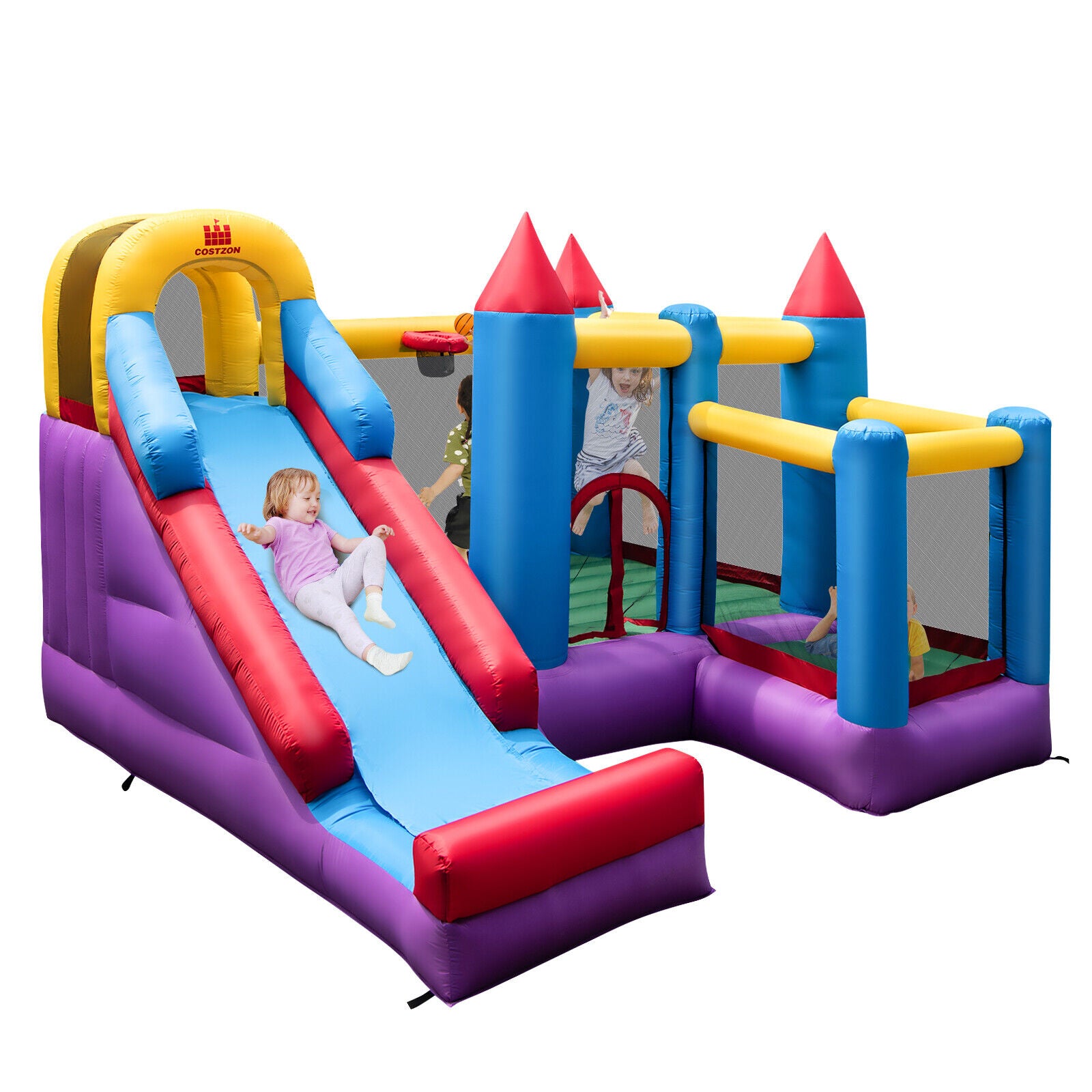 5-in-1 Inflatable Bounce House with 735W Blower and 50 Ocean Balls Bounce House at Gallery Canada