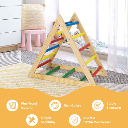 Climbing Triangle Ladder with 3 Levels for Kids, Multicolor Climbers & Slides   at Gallery Canada