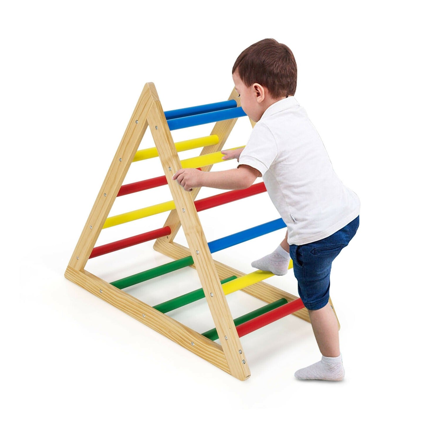 Climbing Triangle Ladder with 3 Levels for Kids, Multicolor - Gallery Canada