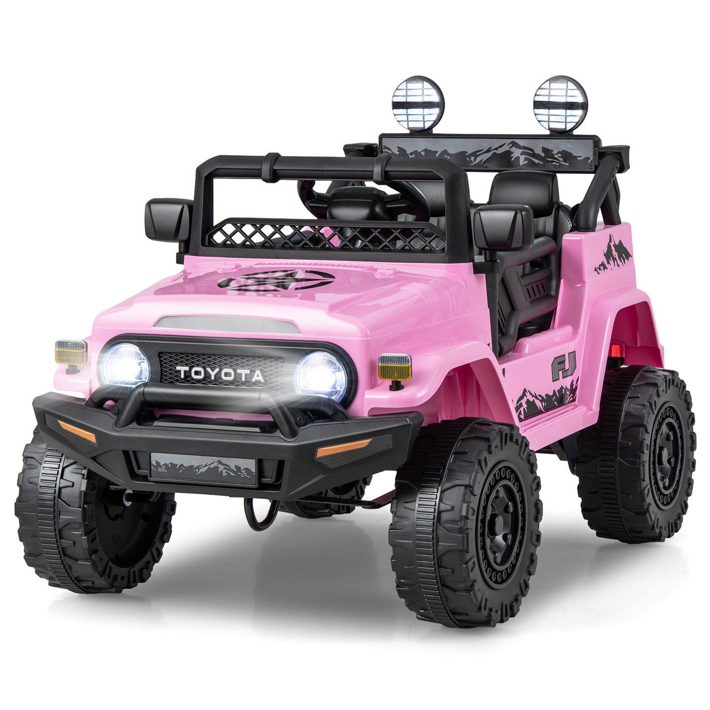 12V 7Ah Licensed Toyota FJ Cruiser Electric Car with Remote Control, Pink Powered Ride On Toys Pink  at Gallery Canada