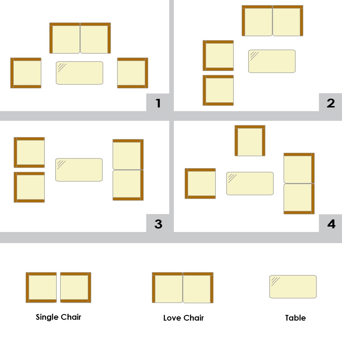 4 Pcs Patio Rattan Cushioned Sofa Furniture Set with Tempered Glass Coffee Table, Red Patio Conversation Sets   at Gallery Canada