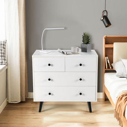 4 Drawers Dresser Chest of Drawers Free Standing Sideboard Cabinet, White Dressers & Chests   at Gallery Canada