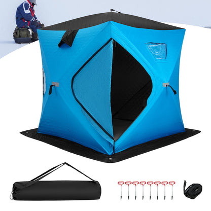 Portable 2 Person Ice Shanty with Cotton Padded Walls, Blue Tents   at Gallery Canada