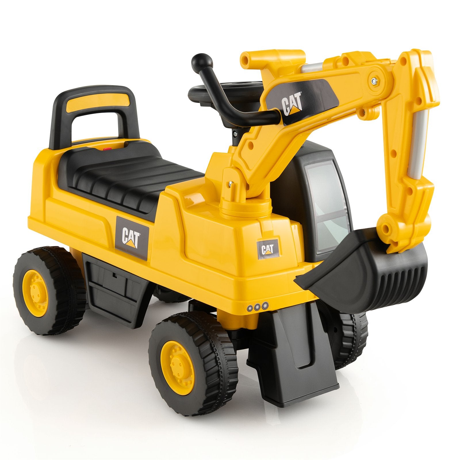 Licensed Caterpillar Kids Ride-On Digger, Yellow Push & Pedal Ride On Toys   at Gallery Canada