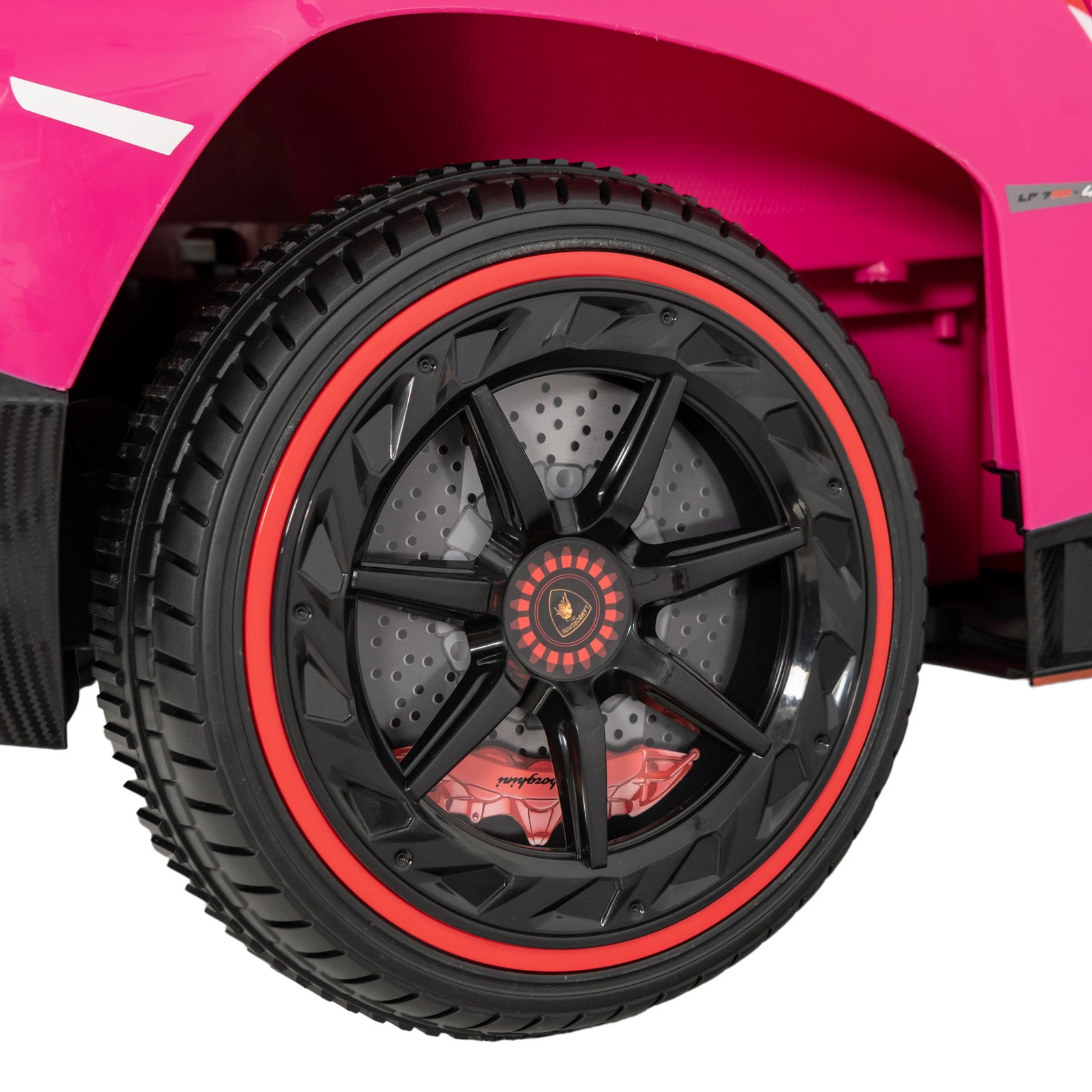 12V Licensed Lamborghini 4WD Kids Ride-on Sports Car with 2.4G Remote, Pink Powered Ride On Toys   at Gallery Canada