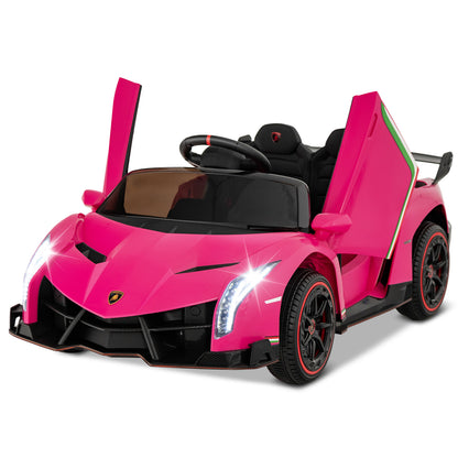 12V Licensed Lamborghini 4WD Kids Ride-on Sports Car with 2.4G Remote, Pink Powered Ride On Toys   at Gallery Canada