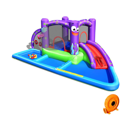 Inflatable Water Slide Park with Splash Pool and 750W Blower - Gallery Canada