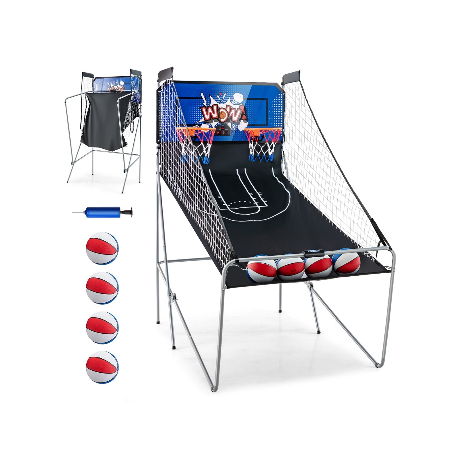 Dual Shot Basketball Arcade Game with 8 Game Modes and 4 Balls, Blue Game Room   at Gallery Canada