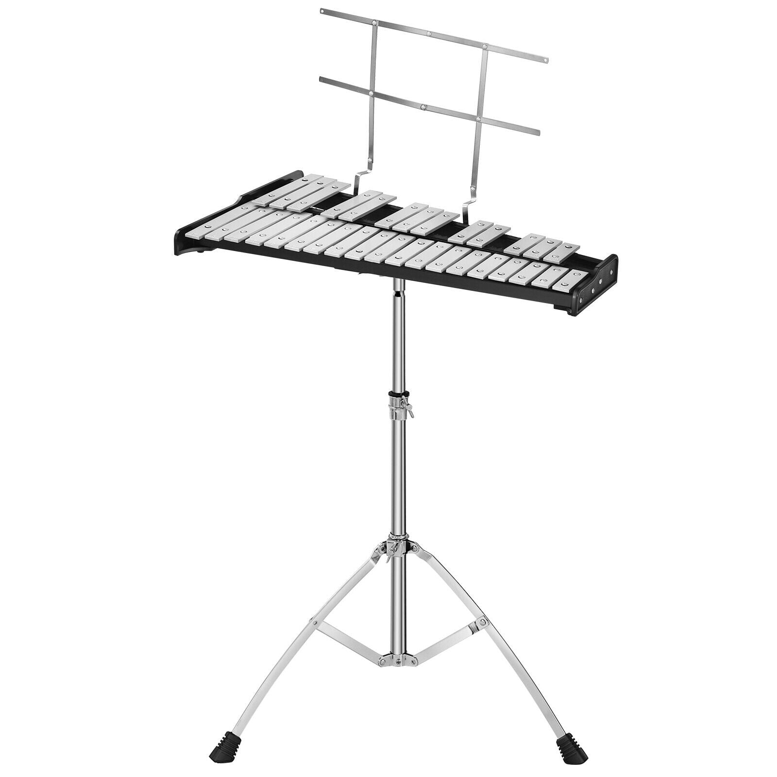 32 Note Glockenspiel Xylophone Percussion Bell Kit with Adjustable Stand, Black Drums & Percussion at Gallery Canada