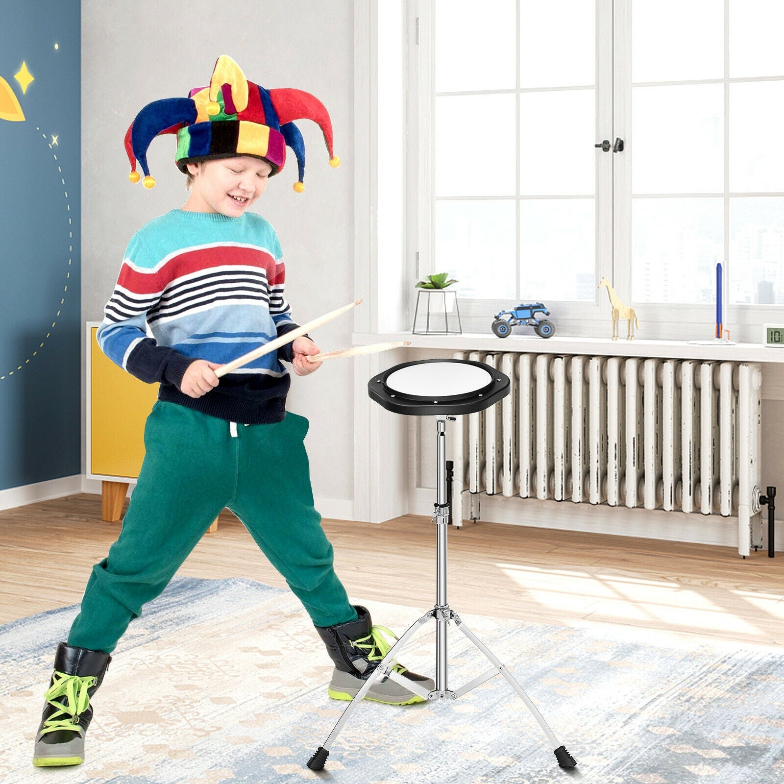32 Note Glockenspiel Xylophone Percussion Bell Kit with Adjustable Stand, Black Drums & Percussion at Gallery Canada