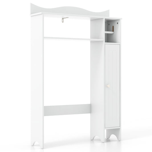 Wood Over the Toilet Bathroom Space Saver with Paper Holder and Shelf, White Bathroom Etagere White  at Gallery Canada