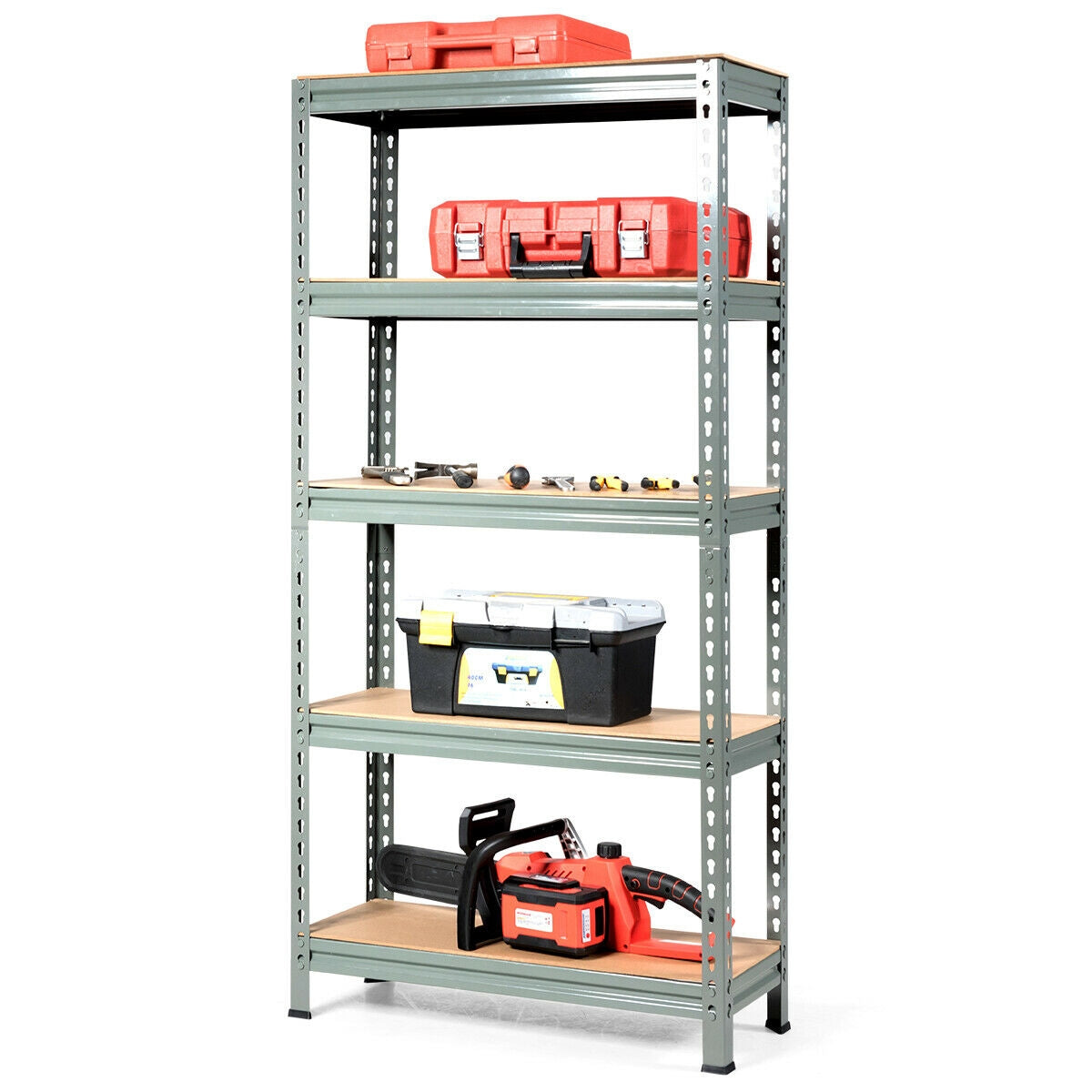 5-Tier Steel Shelving Unit Storage Shelves Heavy Duty Storage Rack, Gray Garages at Gallery Canada