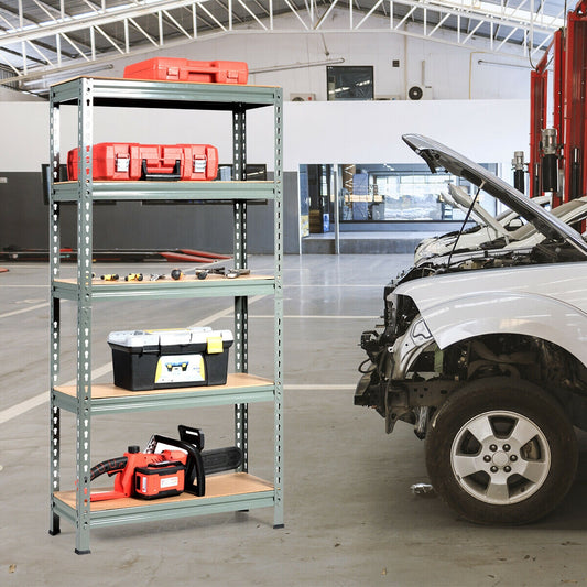 5-Tier Steel Shelving Unit Storage Shelves Heavy Duty Storage Rack, Gray Garages Gray at Gallery Canada