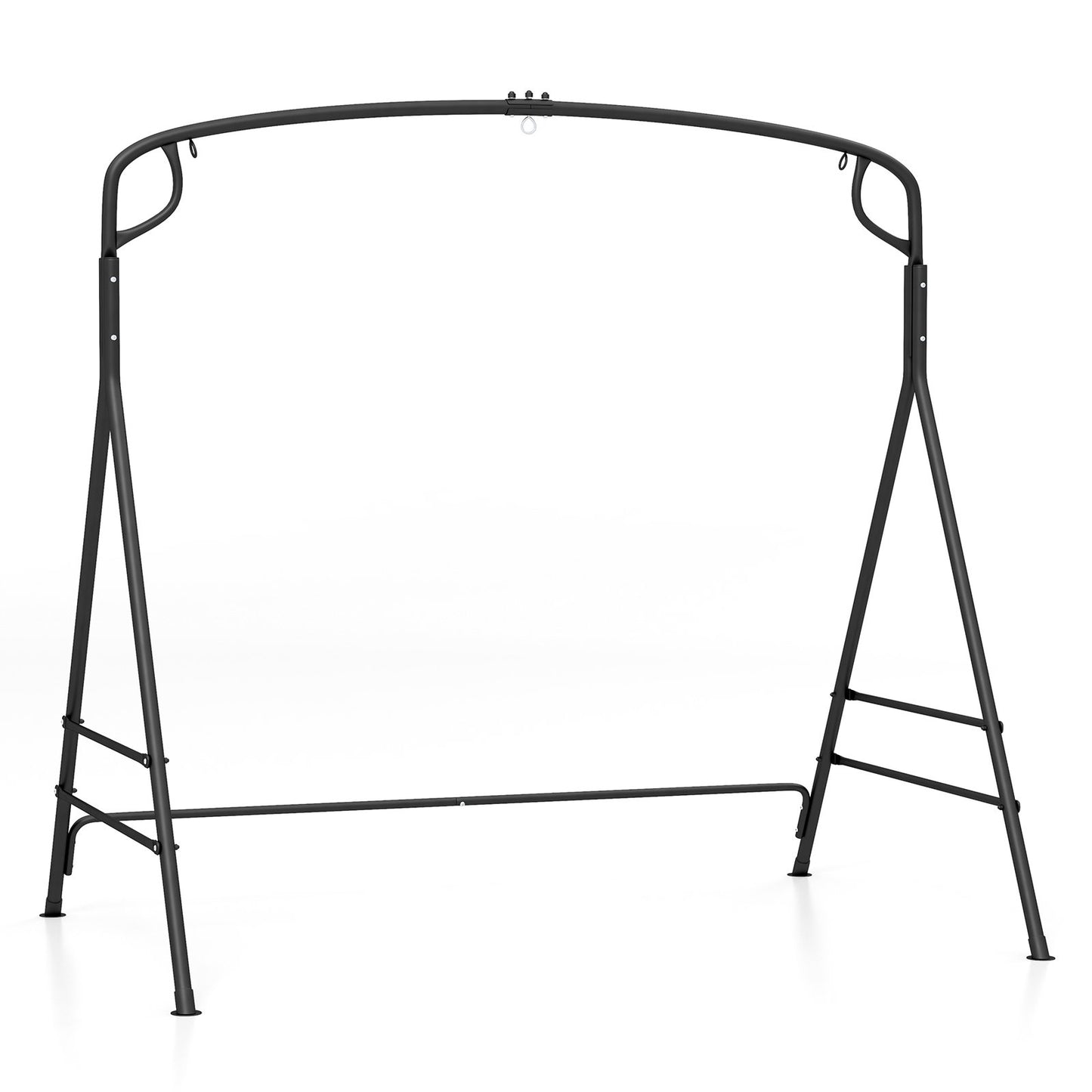 Outdoor Metal Swing Frame with Extra Side Bars, Black Porch Swings   at Gallery Canada