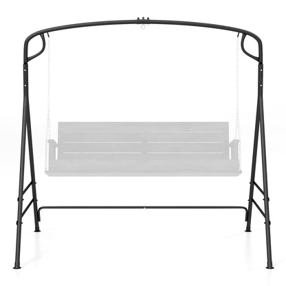 Outdoor Metal Swing Frame with Extra Side Bars, Black Porch Swings   at Gallery Canada