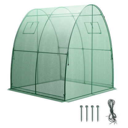 6 x 6 x 6.6 FT Outdoor Wall-in Tunnel Greenhouse, Green Greenhouses   at Gallery Canada