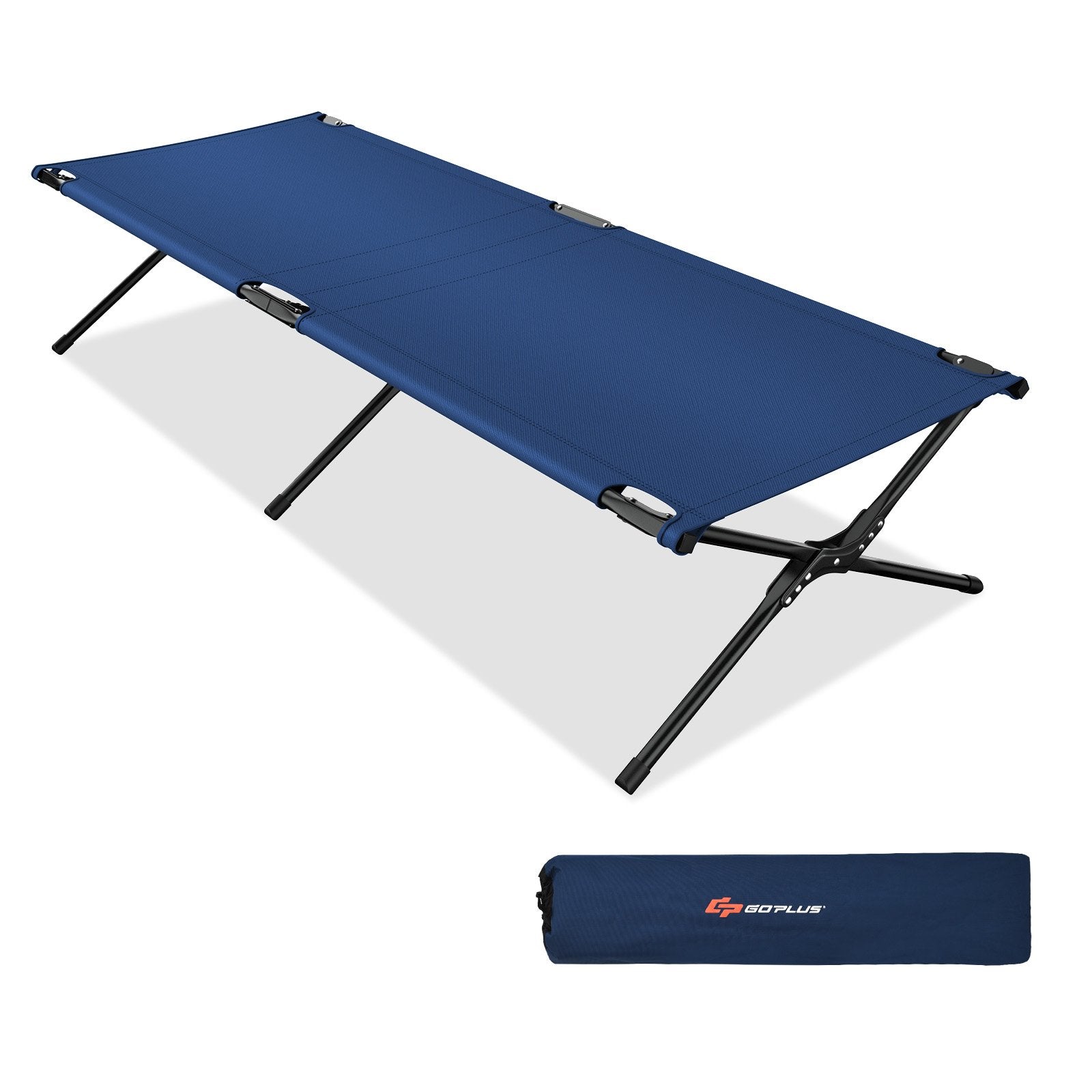 Adults Kids Folding Camping Cot, Blue Camping Furniture   at Gallery Canada