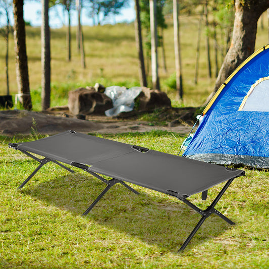 Adults Kids Folding Camping Cot, Gray Camping Furniture Gray  at Gallery Canada