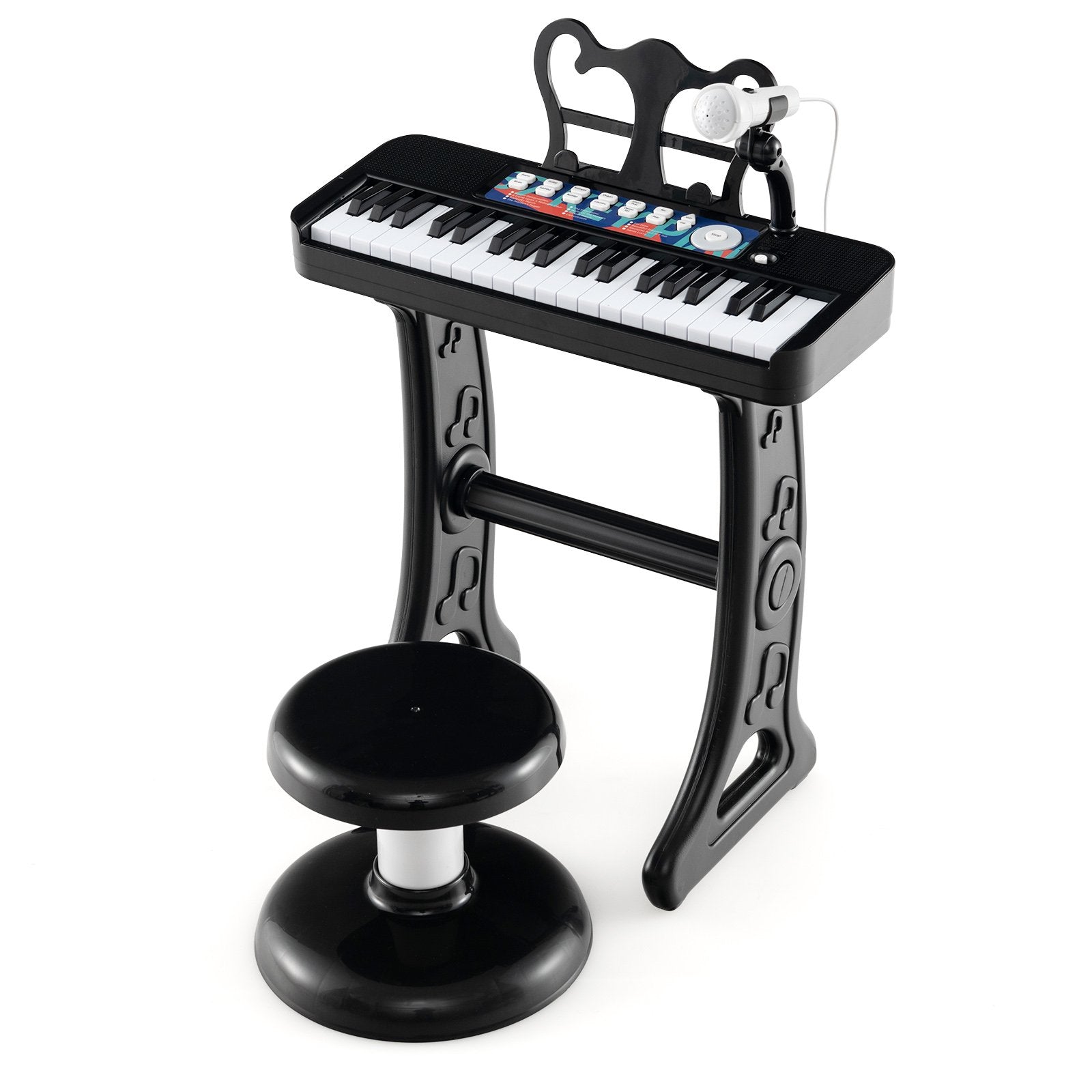 Kids Piano Keyboard 37-Key Kids Toy Keyboard Piano with Microphone for 3+ Kids, Black Pianos & Keyboards   at Gallery Canada